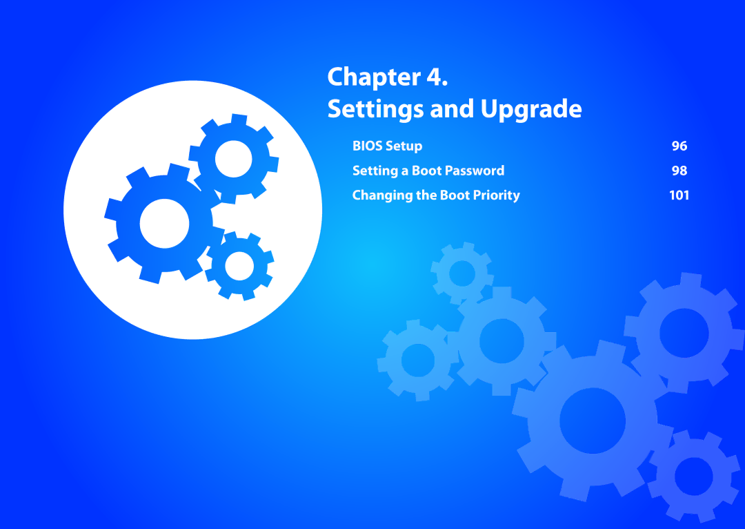 Samsung DP515A2GK01US user manual Chapter Settings and Upgrade 