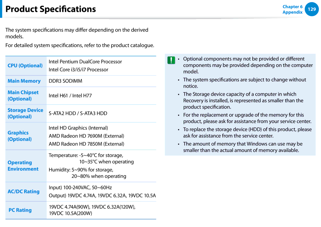 Samsung DP700A7DX01US, DP700A7D-X01US, DP700A3D-A01US, DP700A7DS03US, DP700A3DK01US, DP700A7D-S03US Product Specifications 