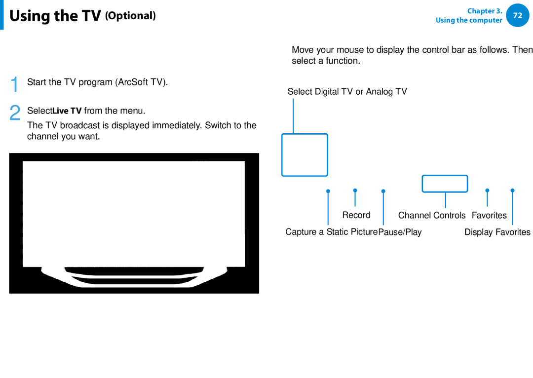 Samsung DP700A3D-A01US, DP700A7D-X01US, DP700A7DS03US, DP700A3DK01US, DP700A7DX01US, DP700A7D-S03US manual Watching TV 