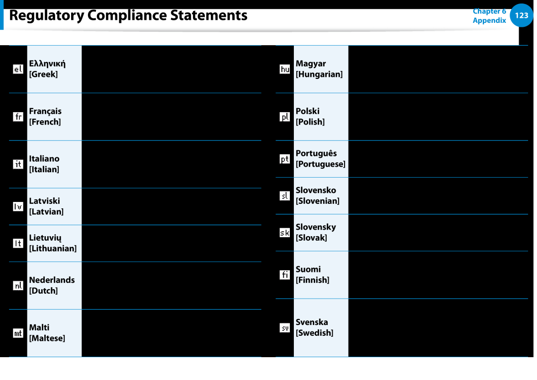 Samsung DP700A7DX01US, DP700A7D-X01US, DP700A3D-A01US, DP700A7DS03US manual Regulatory Compliance Statements, Ελληνική 