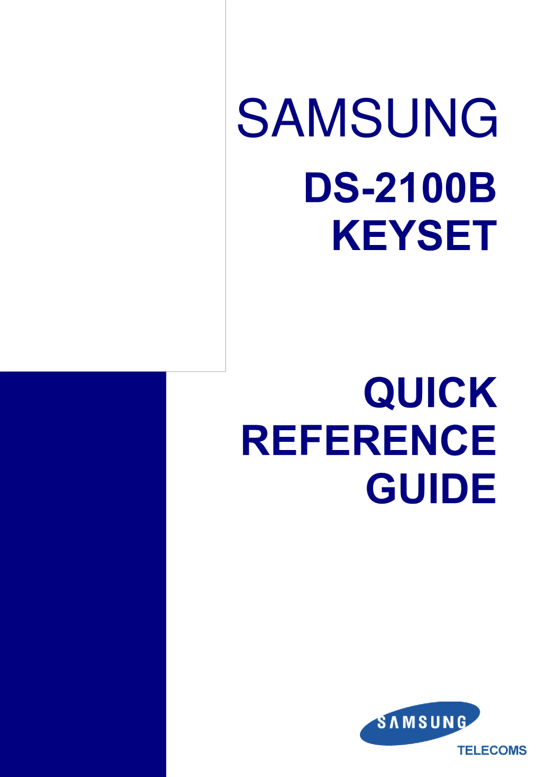 Samsung DS-2100B manual Samsung 