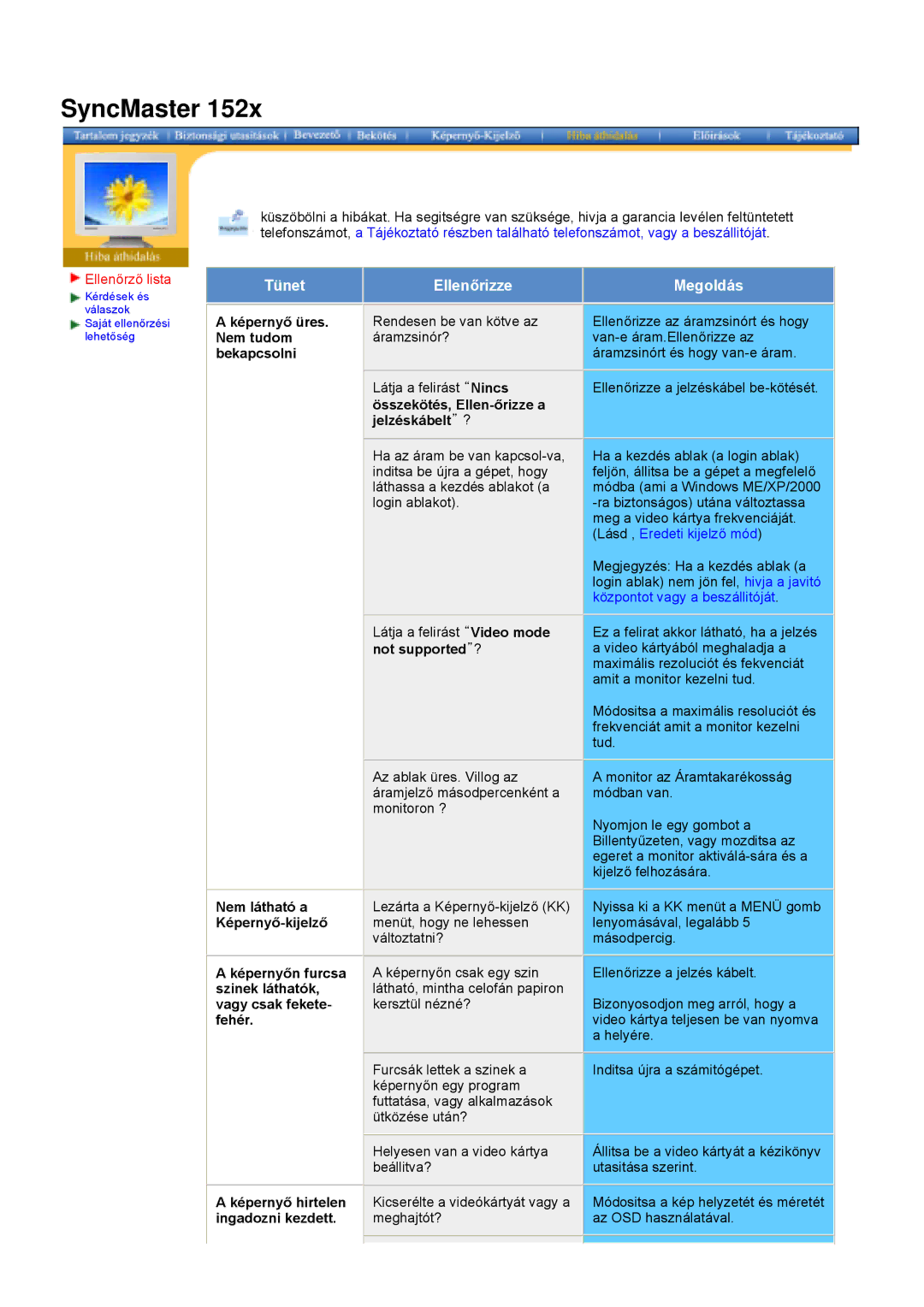 Samsung DS15ASDS/EDC Not supported?, Nem látható a, Képernyő-kijelző, Képernyőn furcsa, Szinek láthatók, Vagy csak fekete 