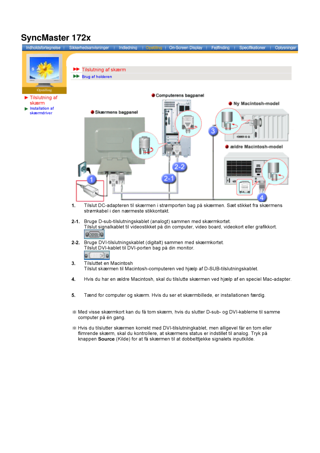 Samsung DS17BSDS/EDC, DS15ASDS/EDC manual Installation af skærmdriver 