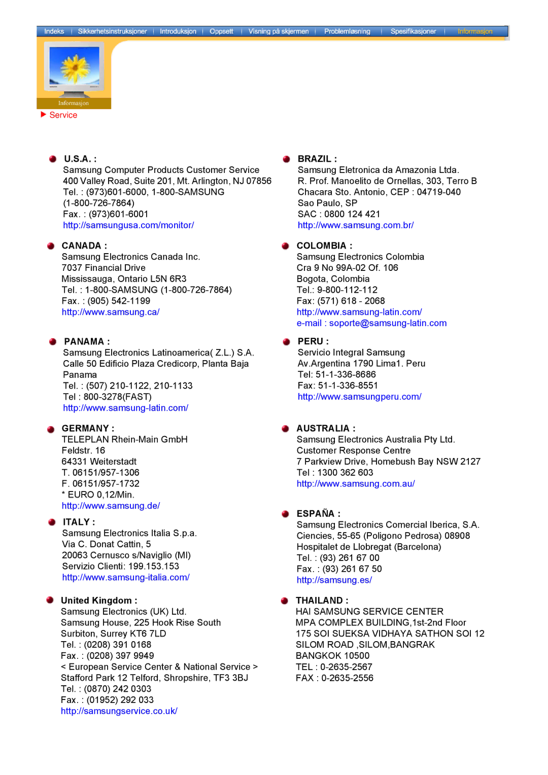 Samsung DS17BSDS/EDC, DS15ASDS/EDC manual Germany 