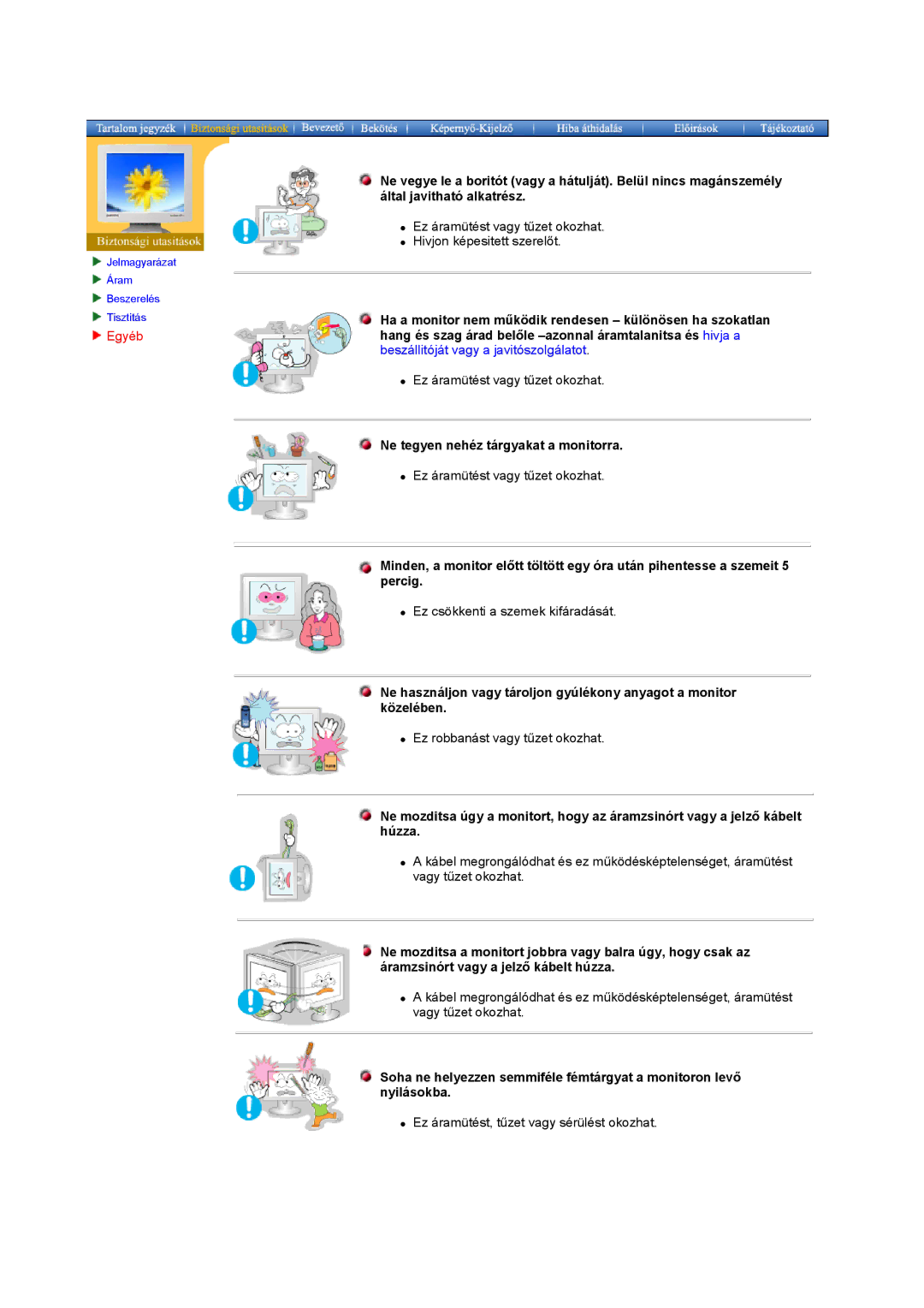 Samsung DS15ASDS/EDC, DS17BSDS/EDC manual Ha a monitor nem működik rendesen különösen ha szokatlan 