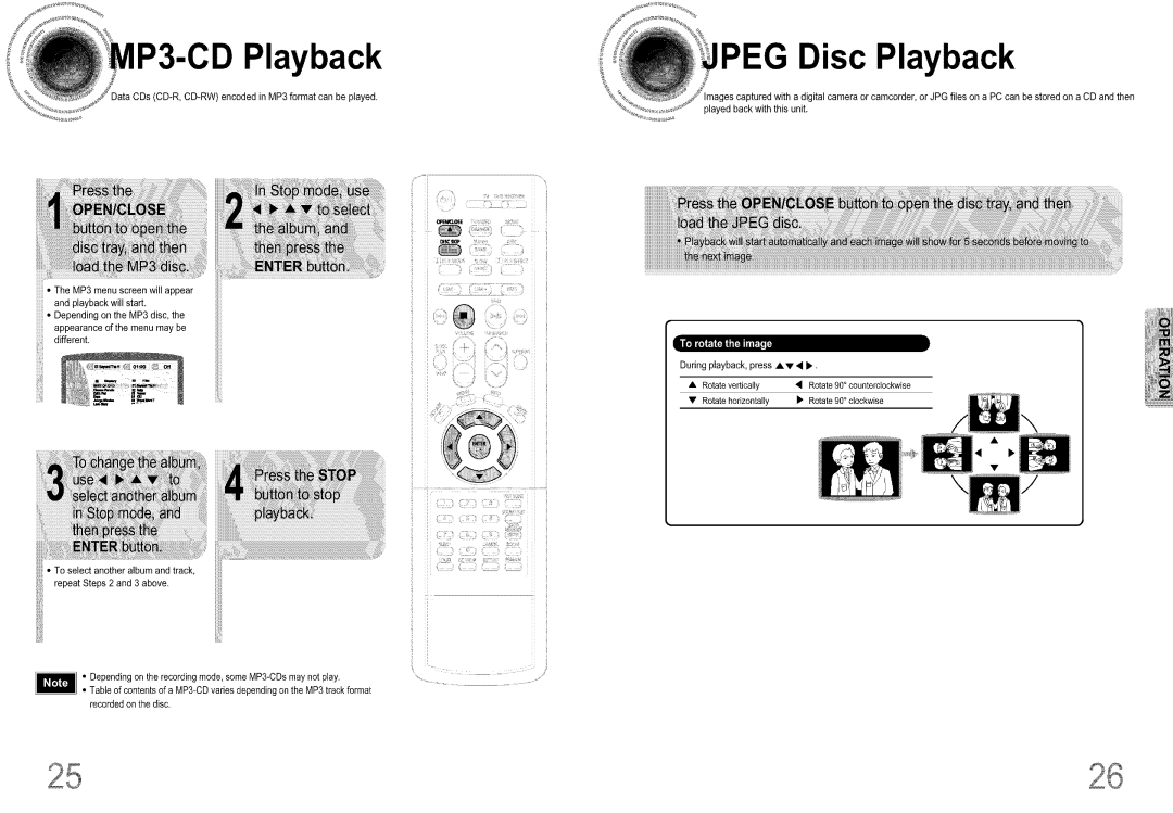 Samsung DS660T manual P3-CD Playback, Disc Playback 