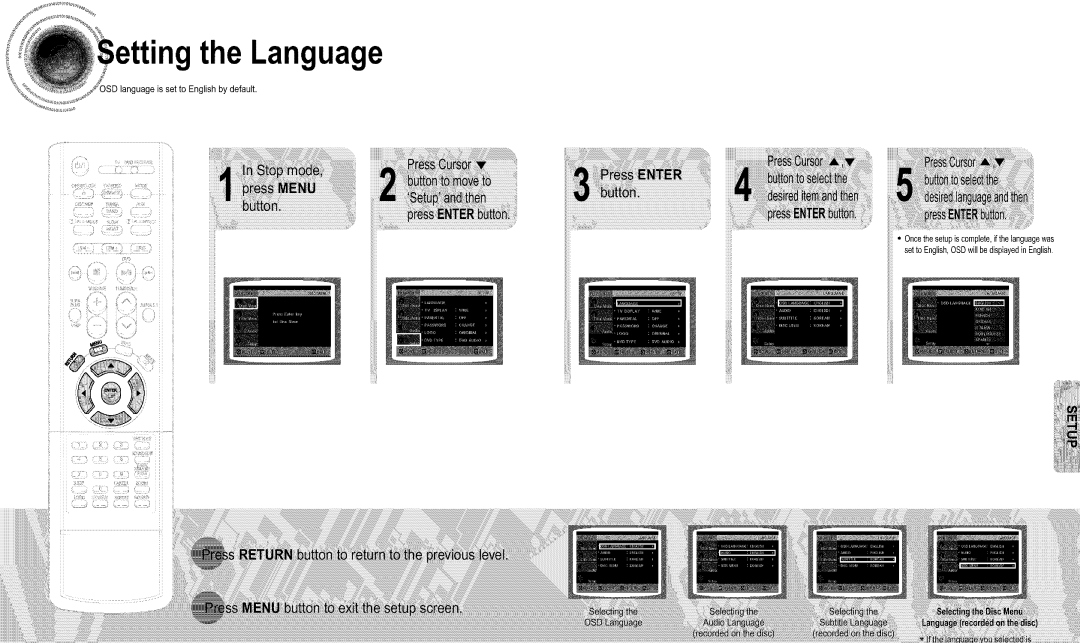 Samsung DS660T manual Language 