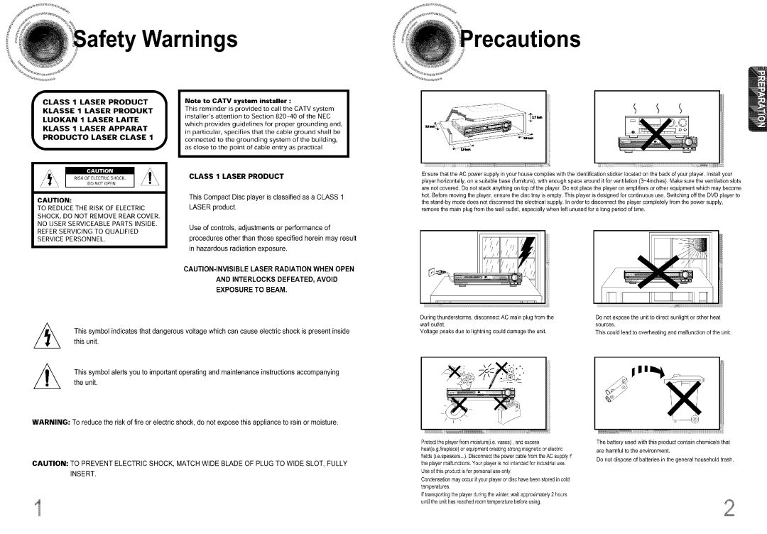 Samsung DS660T manual Warnings, S S S, I===N 