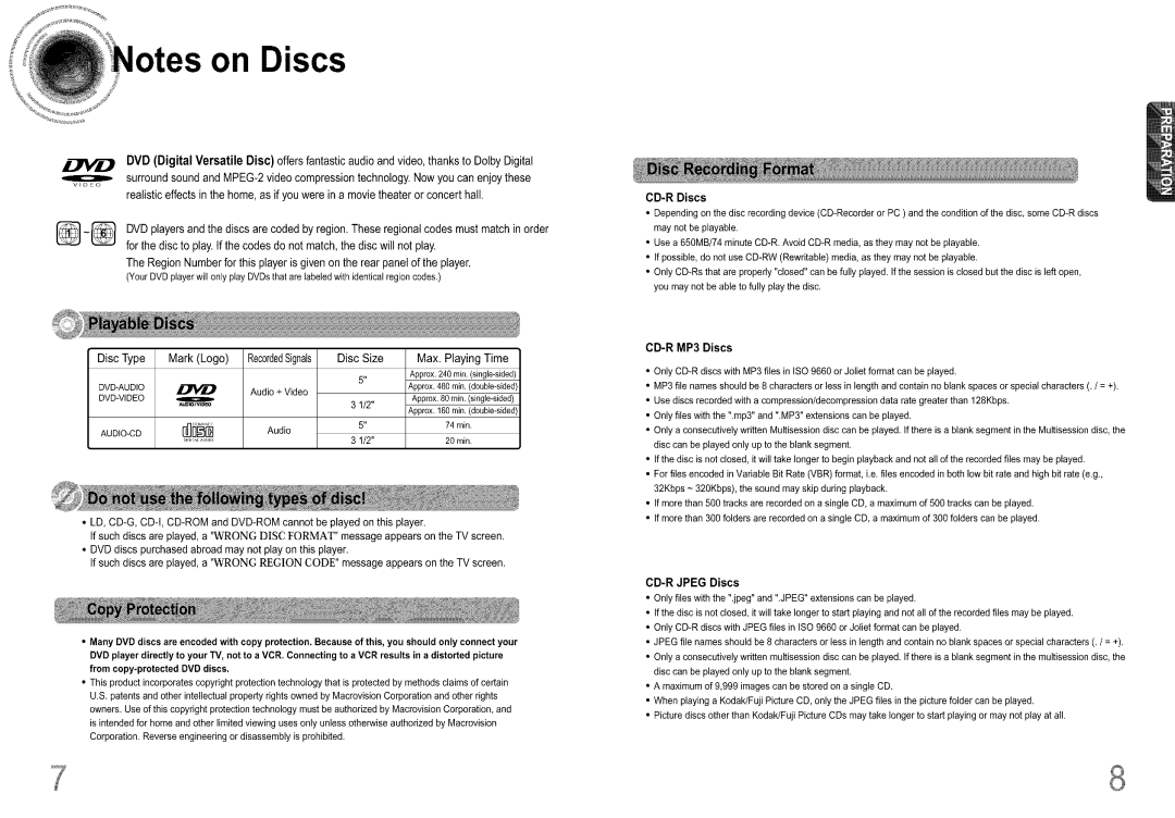 Samsung DS660T manual on Discs, Mark Logo 