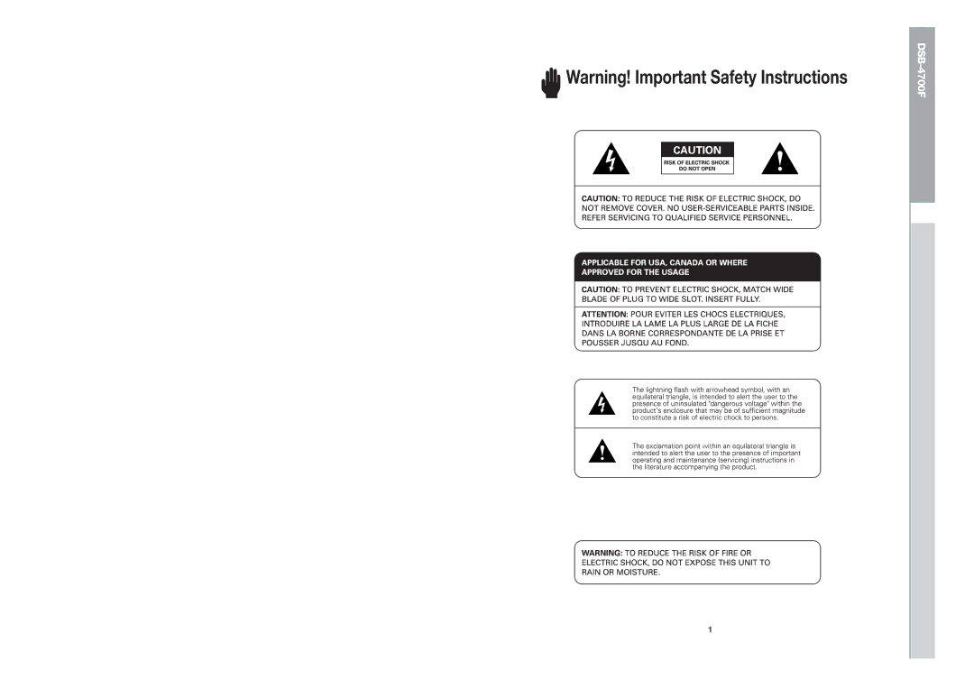 Samsung DSB-4700F manual 