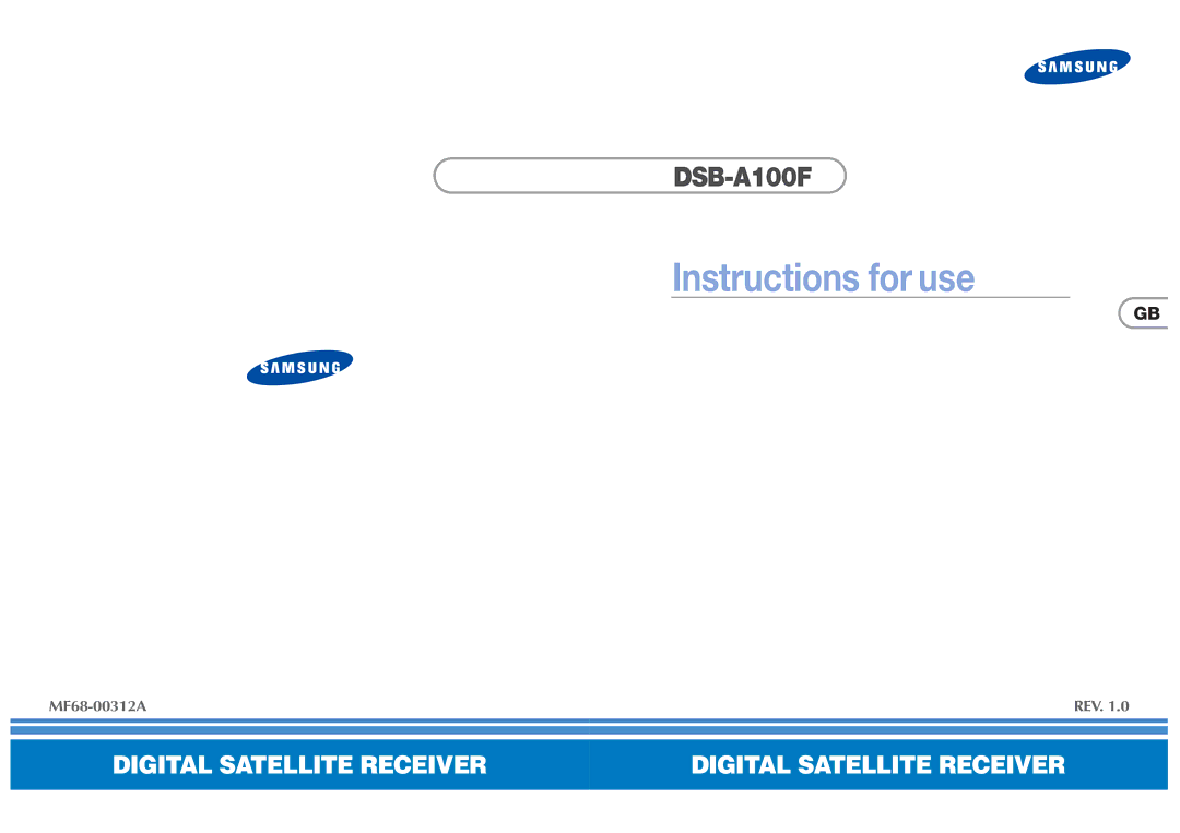 Samsung DSB-A100F manual Instructions for use 