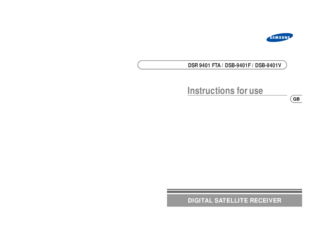 Samsung DSR  9401 FTA manual Instructions for use 