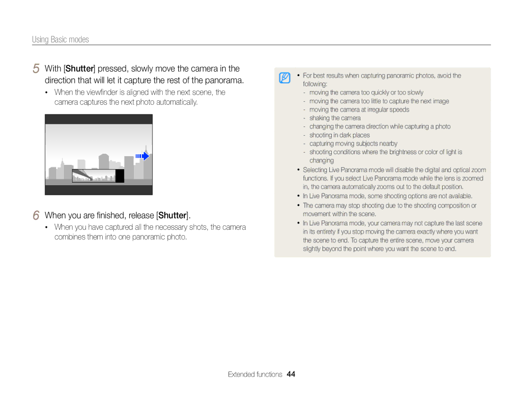 Samsung DV300 user manual When you are ﬁnished, release Shutter 