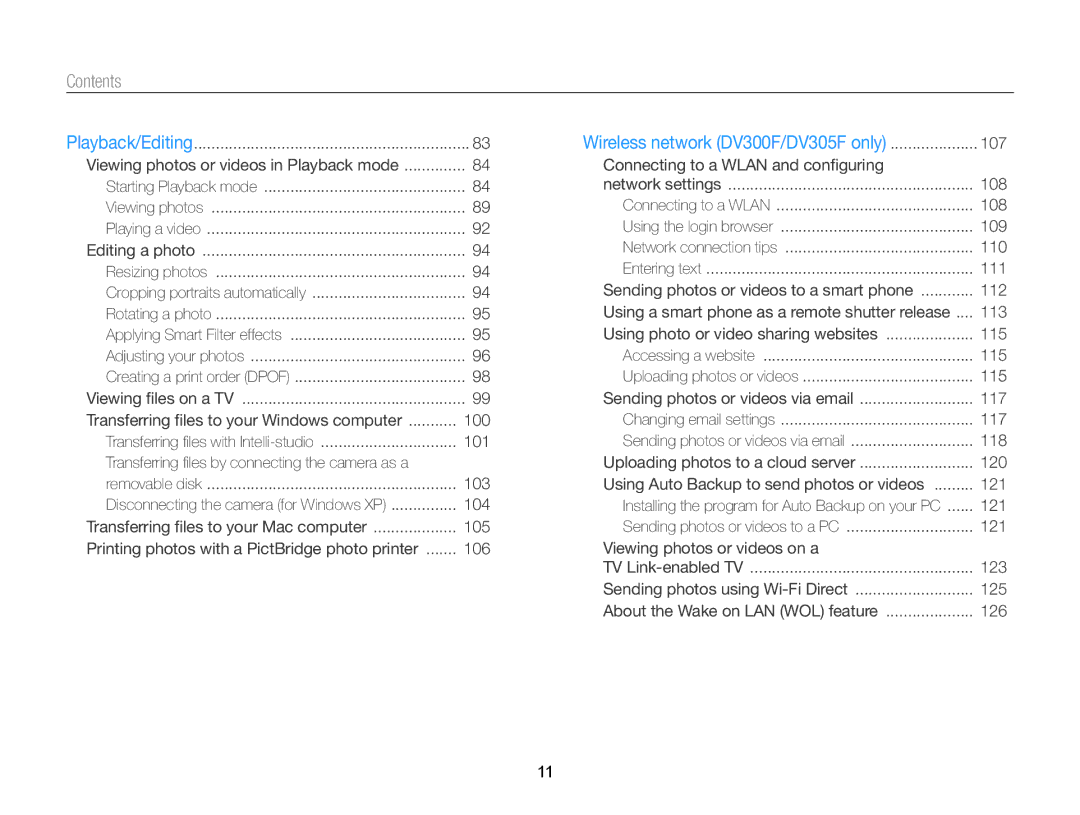 Samsung DV300F, DV300BK user manual 100 