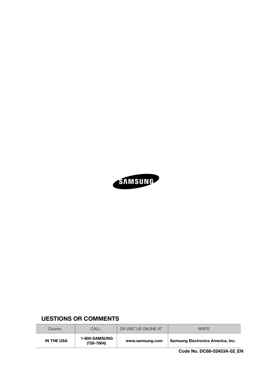 Samsung DV337AGG user manual Questions or COMMENTS? 