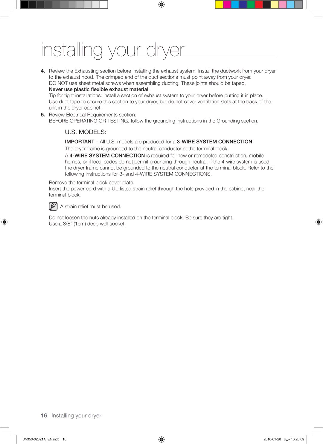 Samsung DV350AE*, DV350AG* user manual Models 