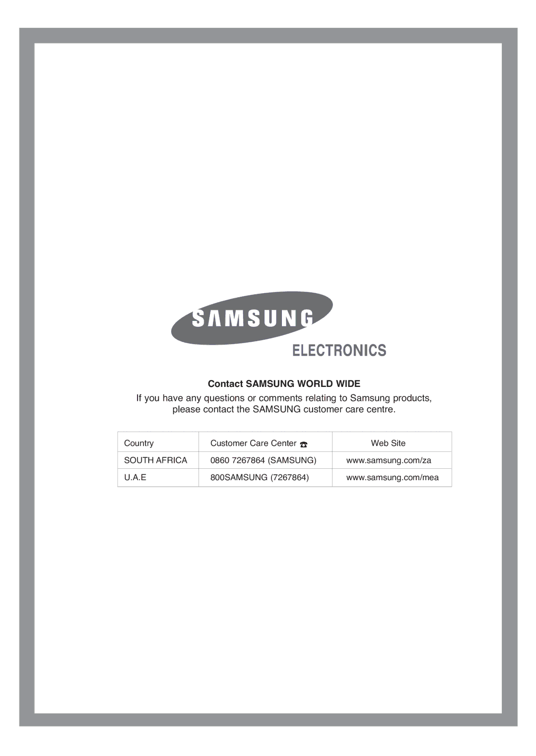 Samsung DV5008JEW/XSG, DV5008JEW3/XSG, DV5008JEW3/YFH, DV5008JFW3/YL, DV5008JFW-YL, DV5008JEW-XSG Contact Samsung World Wide 