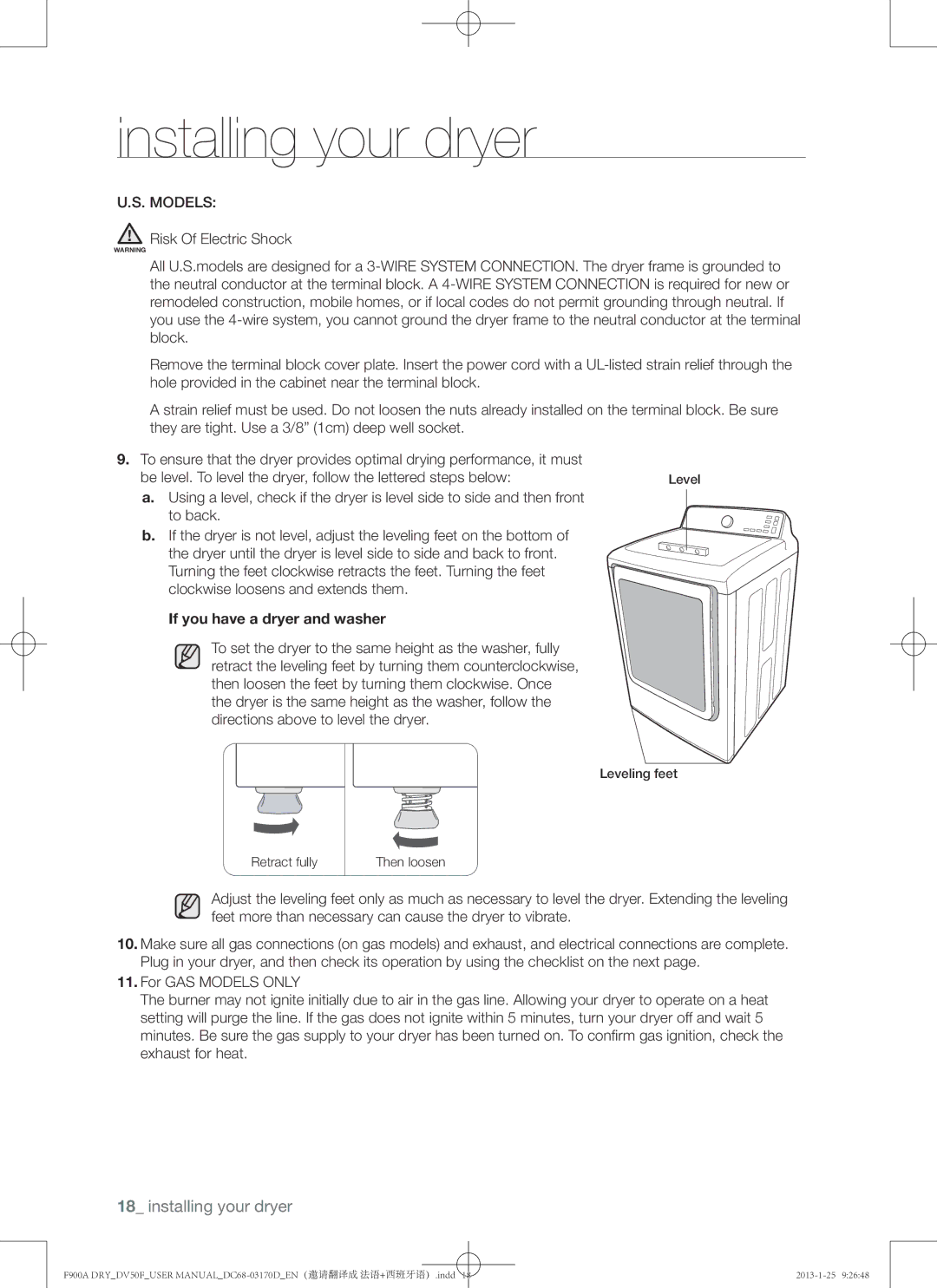 Samsung DV50F9A8EVP, DV50F9A8GVW, DV50F9A8EVW user manual Models, If you have a dryer and washer 