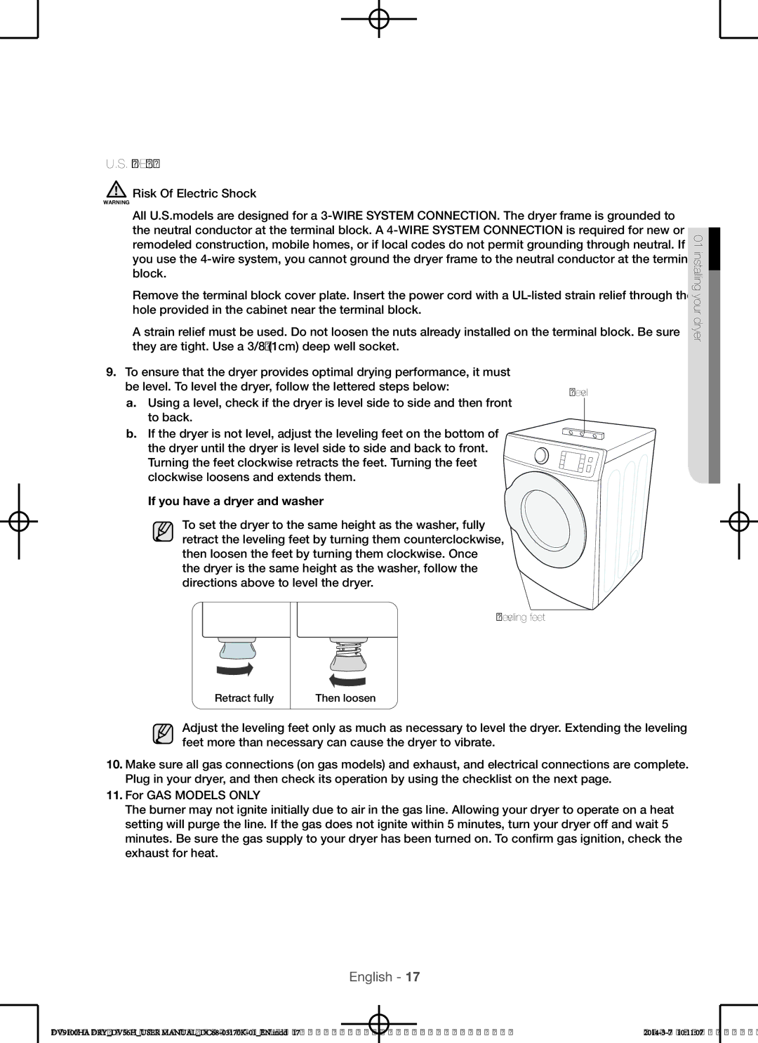 Samsung DV56H9100GG, DV56H9100EW, DV56H9100GW, DV56H9100EG user manual Models, If you have a dryer and washer 