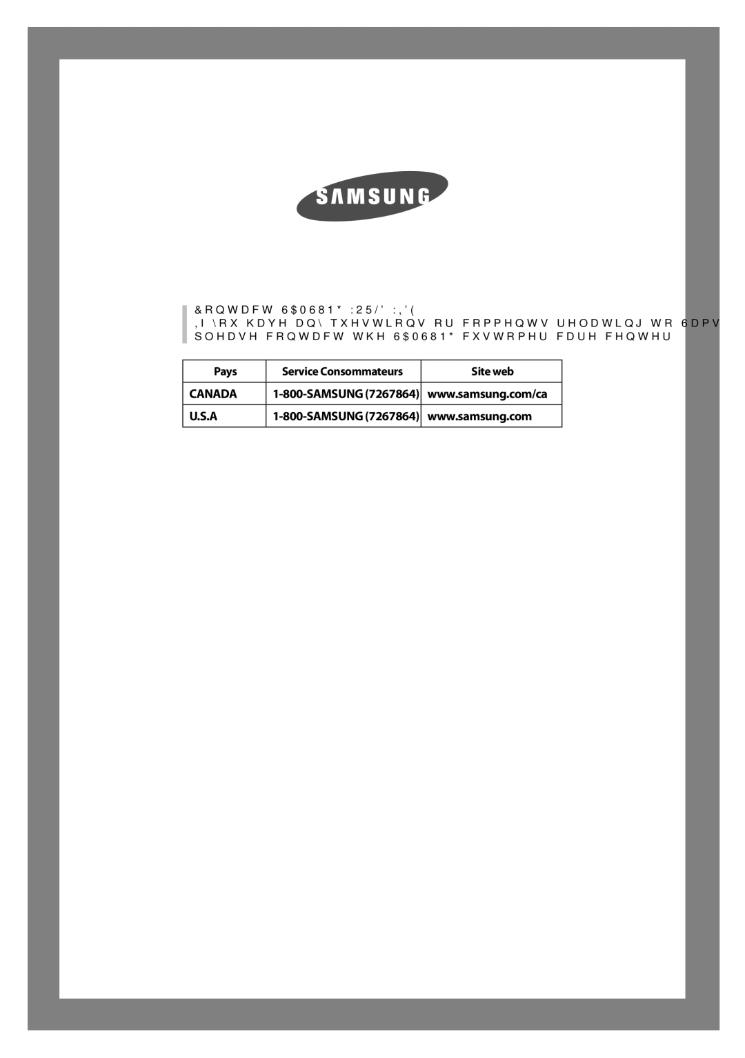 Samsung DV665JW/XSG, DV665JW/YL, DV665JS/XSG manual Canada 