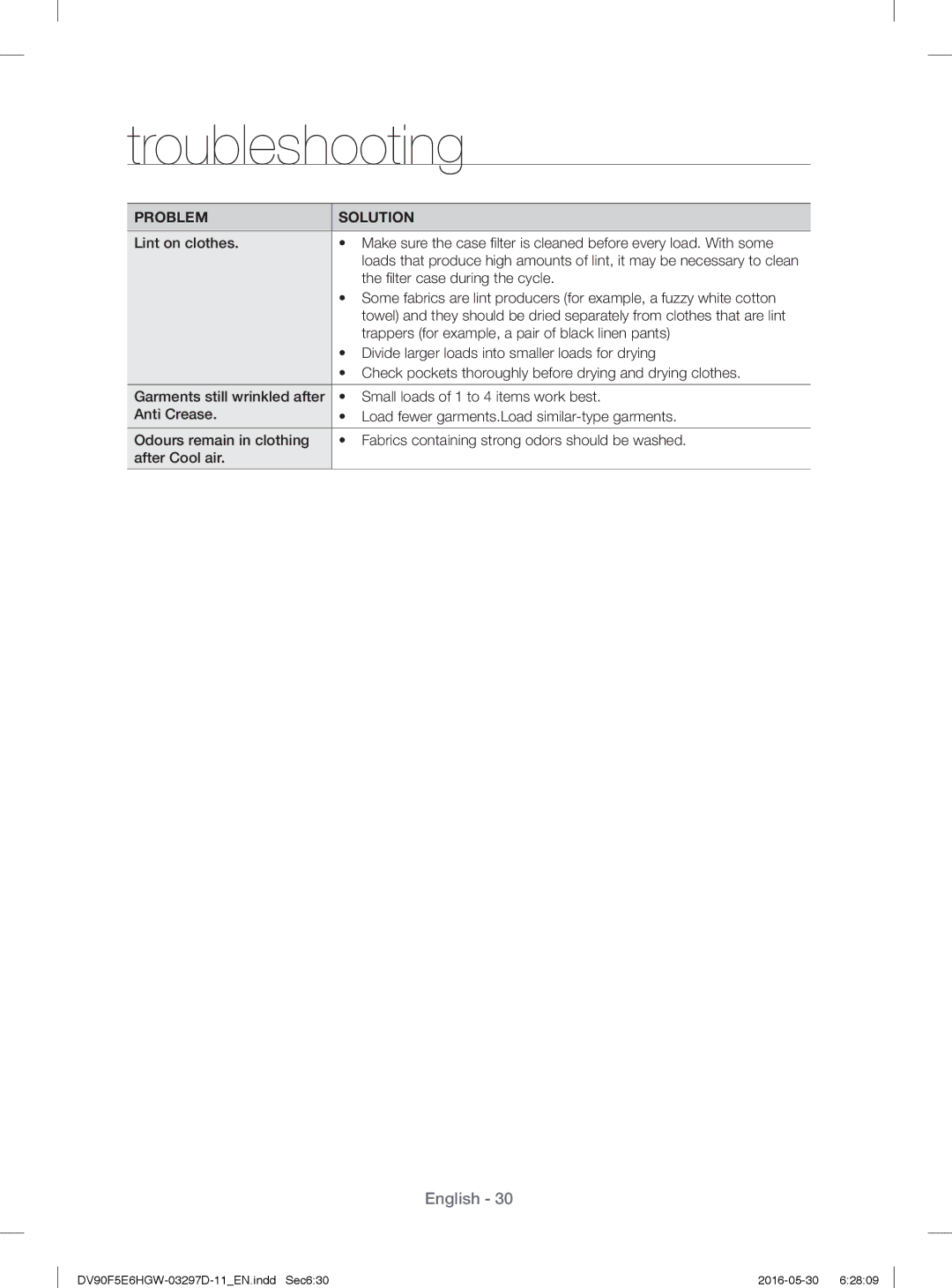 Samsung DV70F5E0HGW/EE, DV80F5E4HGW/EE ﬁ lter case during the cycle, Trappers for example, a pair of black linen pants 