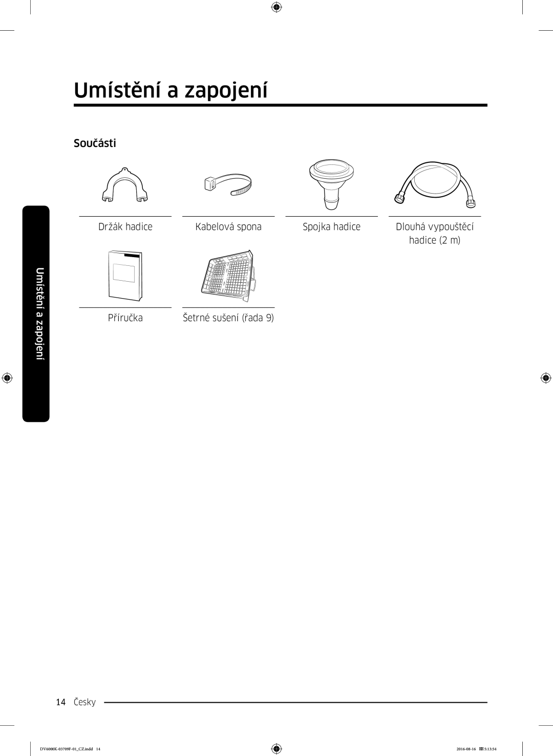 Samsung DV80K6010CW/LE manual Součásti 