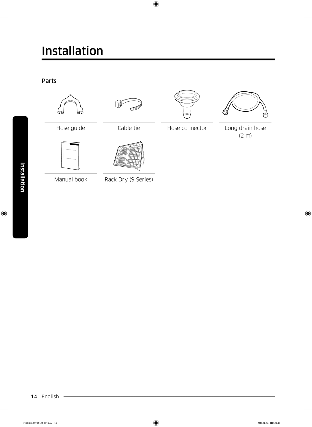 Samsung DV80K6010CW/LE manual Parts 