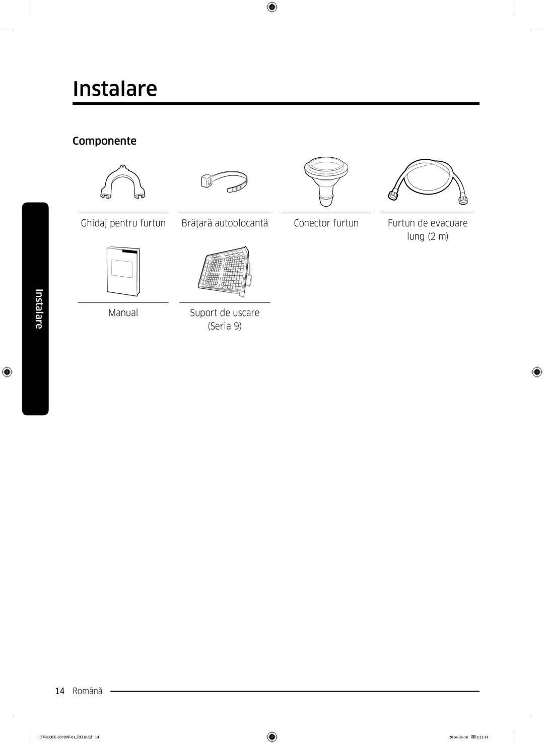 Samsung DV80K6010CW/LE manual Componente 