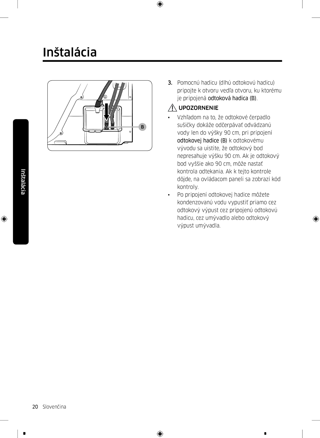 Samsung DV80K6010CW/LE manual Upozornenie 