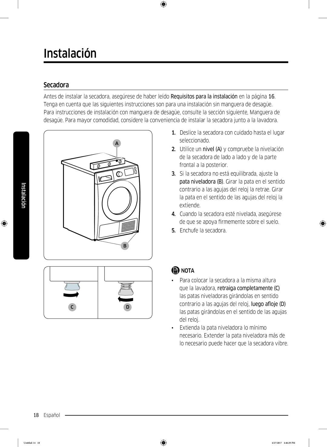 Samsung DV80M5010IW/EC, DV80M5010QW/EC manual Secadora 