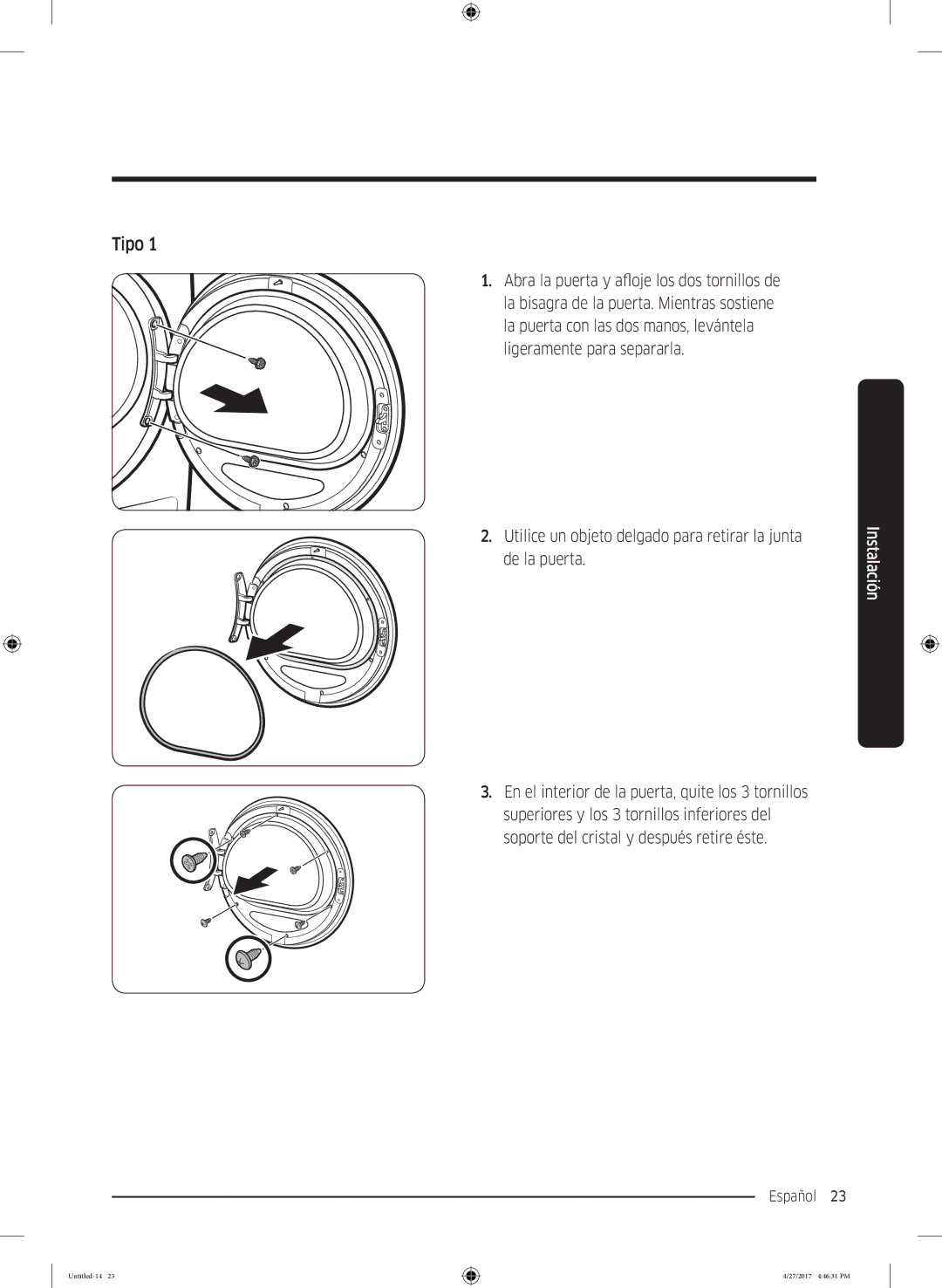 Samsung DV80M5010QW/EC, DV80M5010IW/EC manual Tipo 