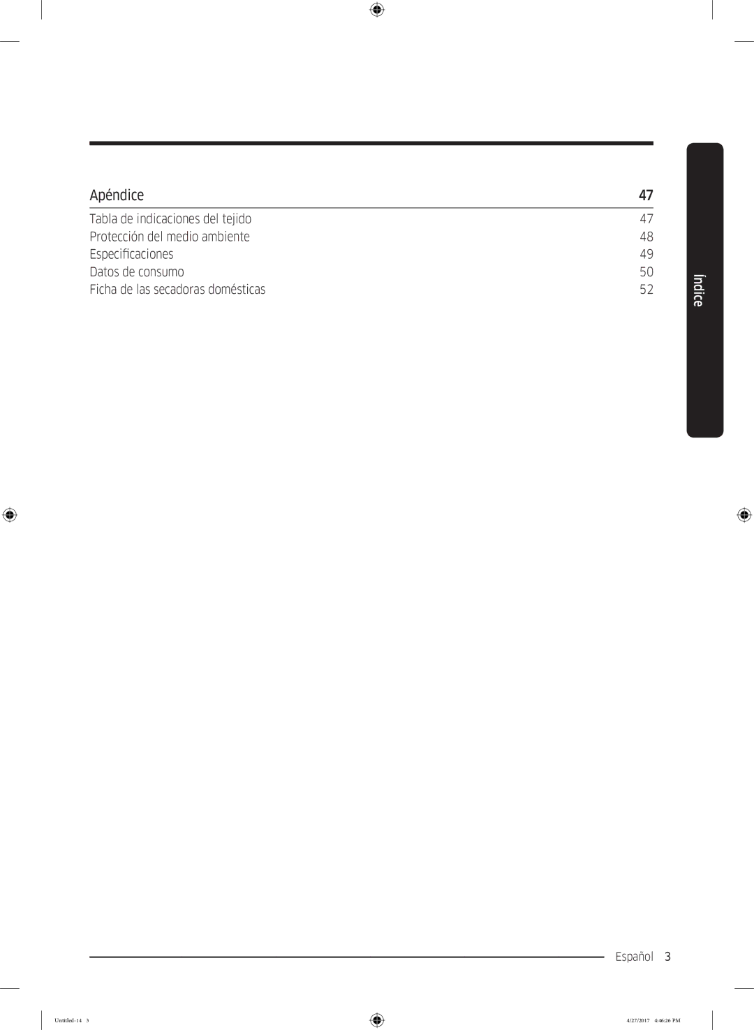 Samsung DV80M5010QW/EC, DV80M5010IW/EC manual Apéndice 