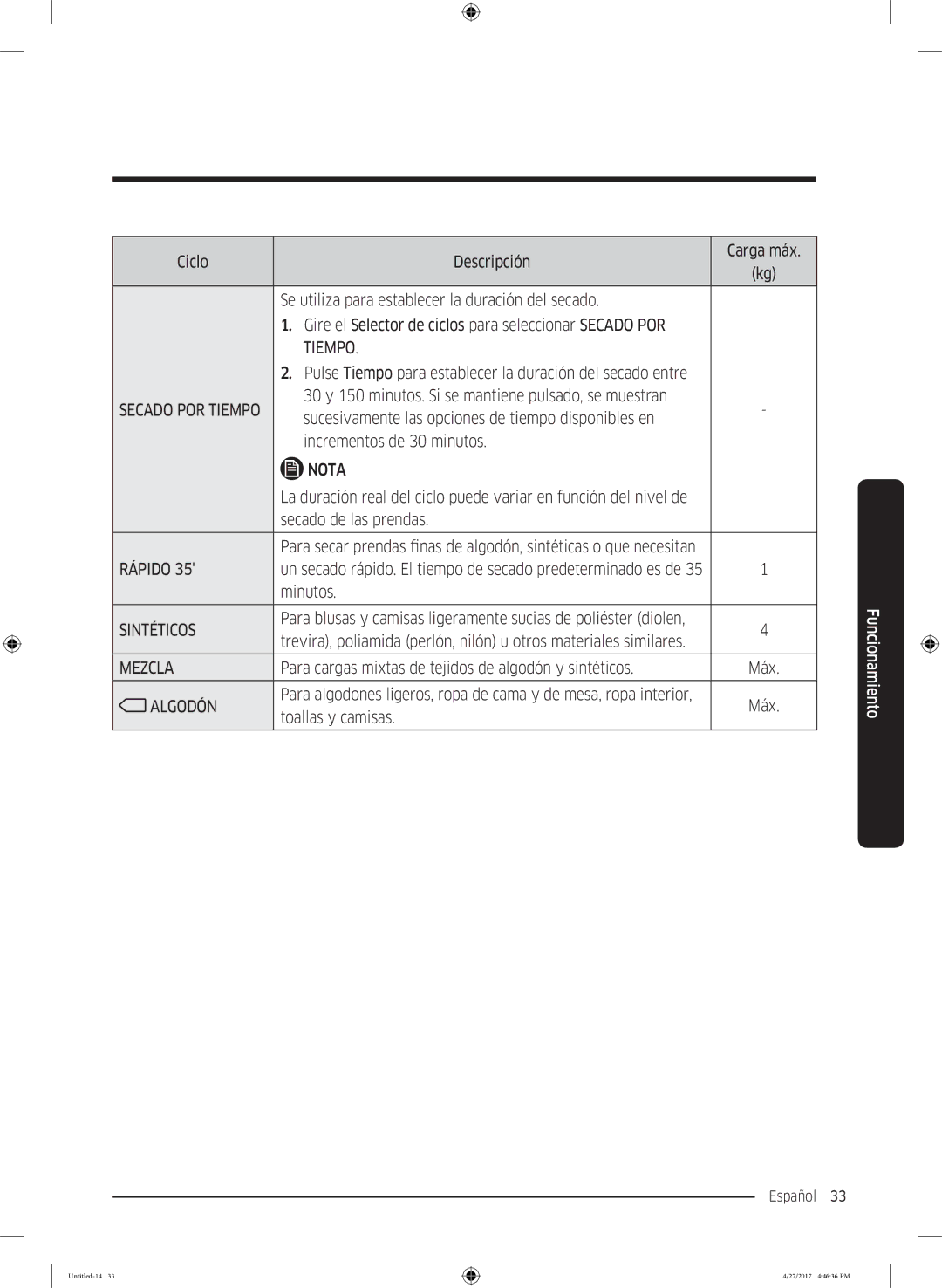 Samsung DV80M5010QW/EC, DV80M5010IW/EC manual Rápido 