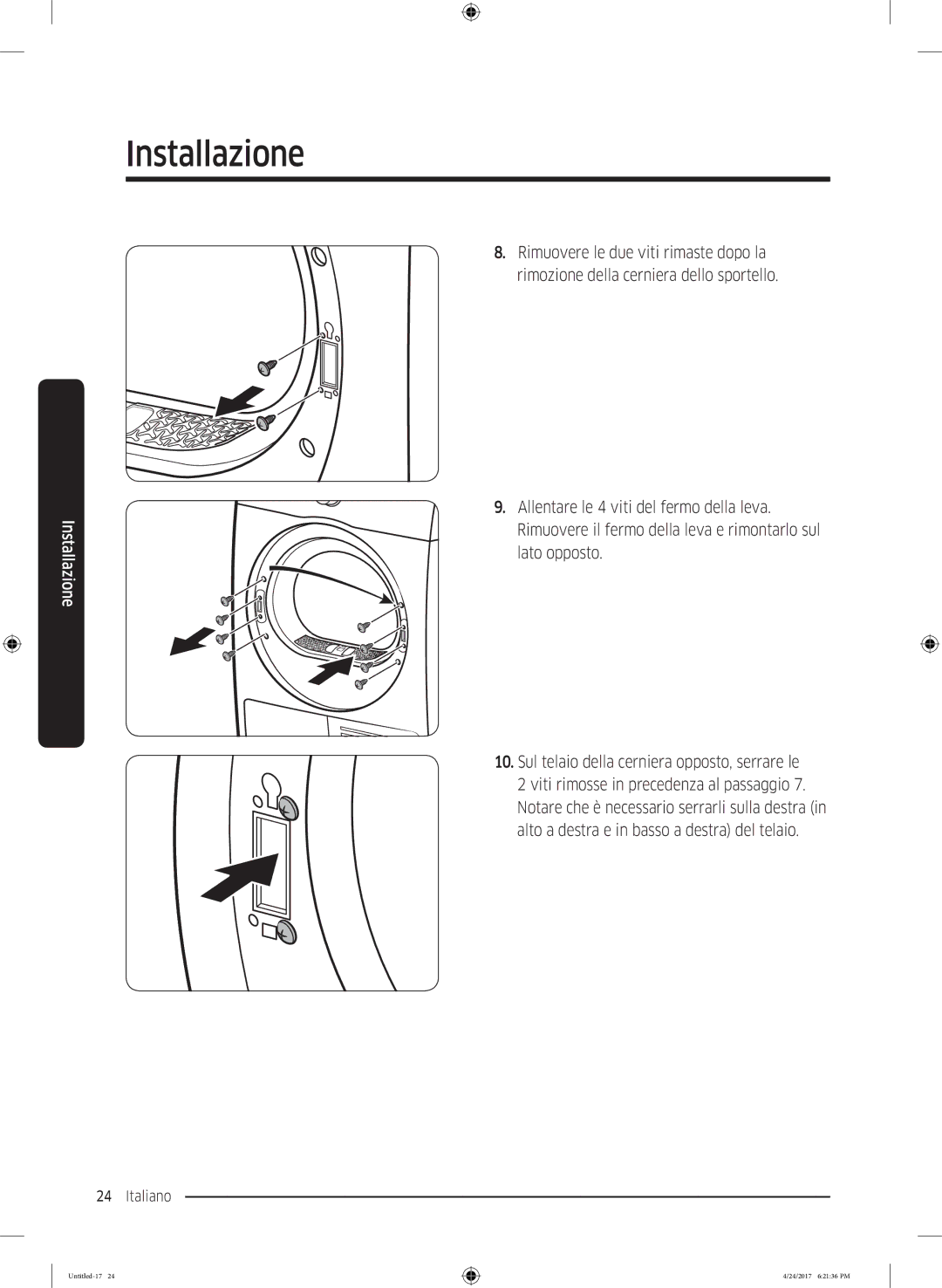 Samsung DV90M5000QW/ET, DV80M5210IW/ET, DV80M50101W/ET, DV70M5220IW/ET, DV70M50201W/ET manual Untitled-17 24/2017 62136 PM 