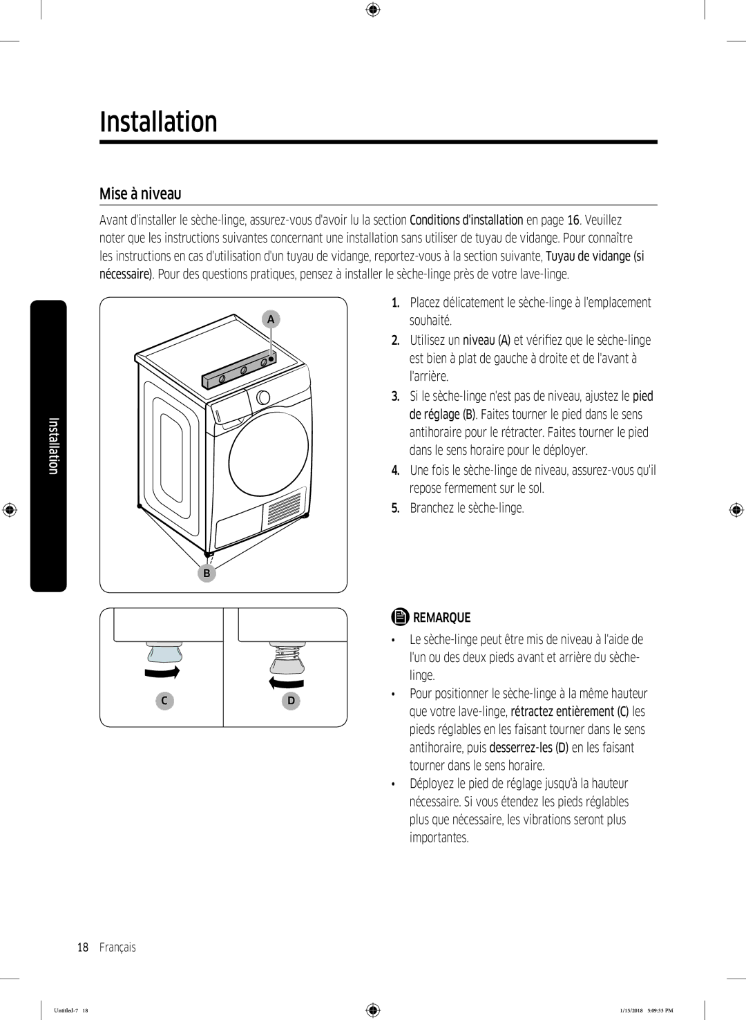 Samsung DV80N62532W/EF, DV90N62632W/EF, DV90N8289AW/EF manual Mise à niveau, Branchez le sèche-linge 