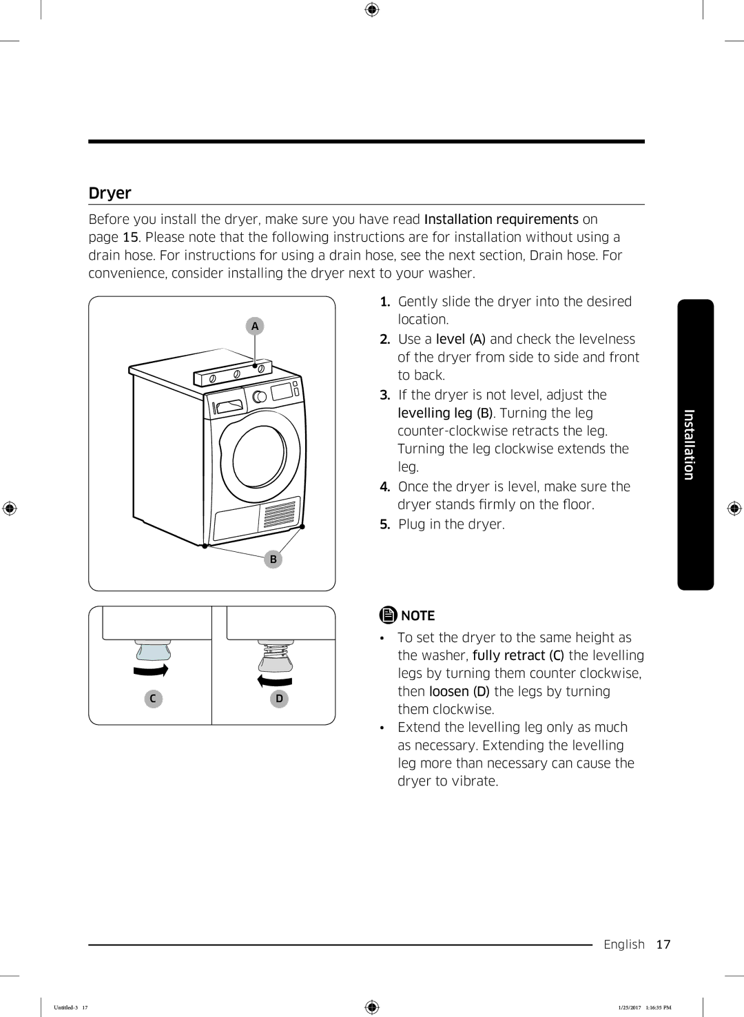 Samsung DV90M6200CW/ET manual Dryer 