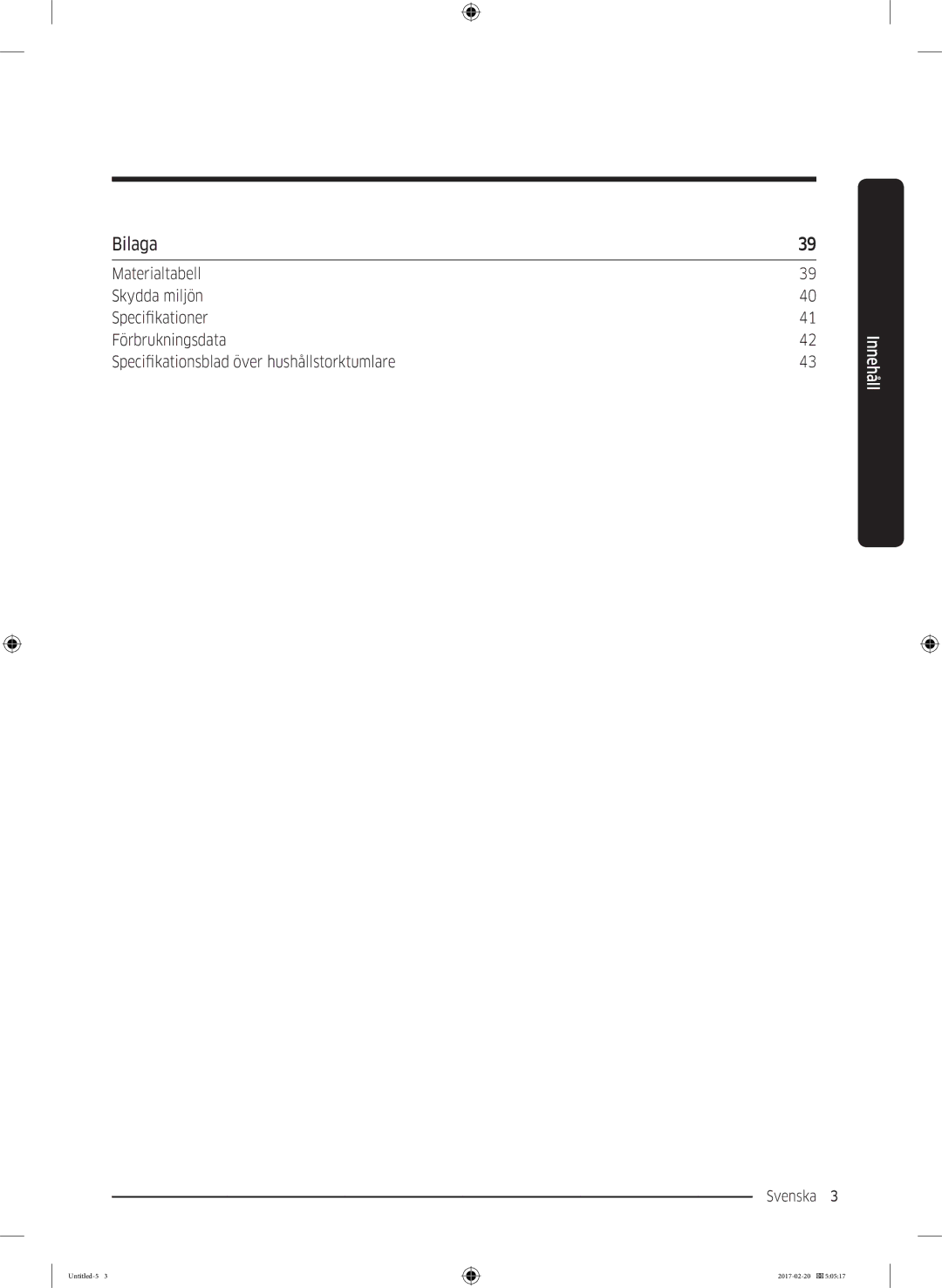 Samsung DV90M6200EW/EE manual Bilaga 