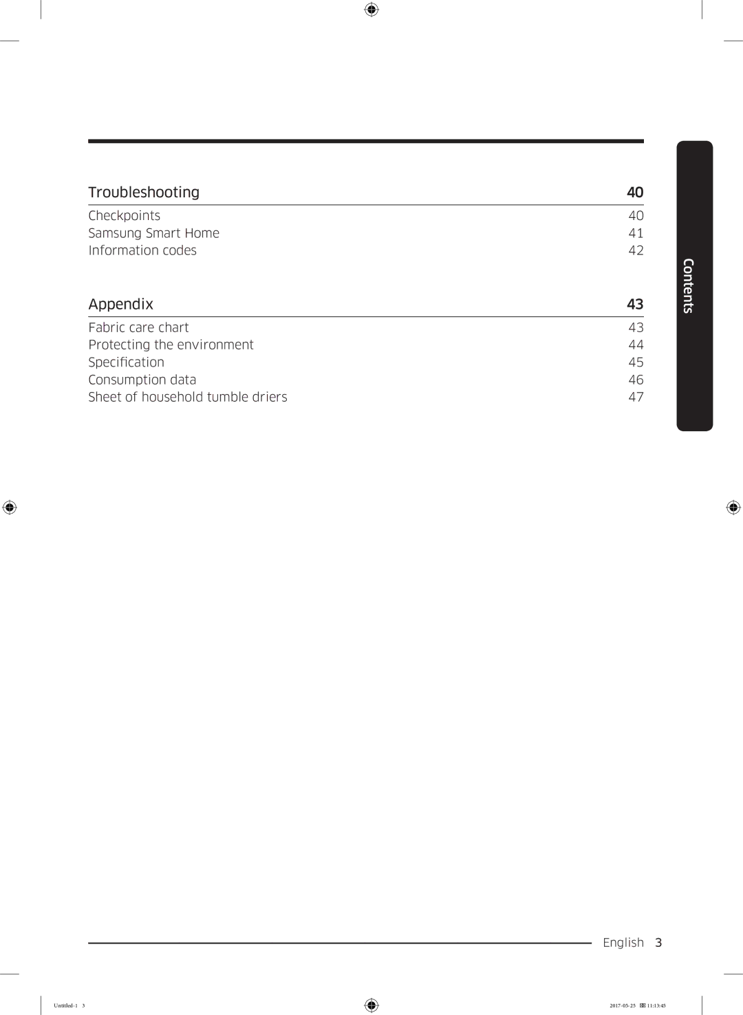 Samsung DV90M8204AW/EE manual Troubleshooting, Appendix 