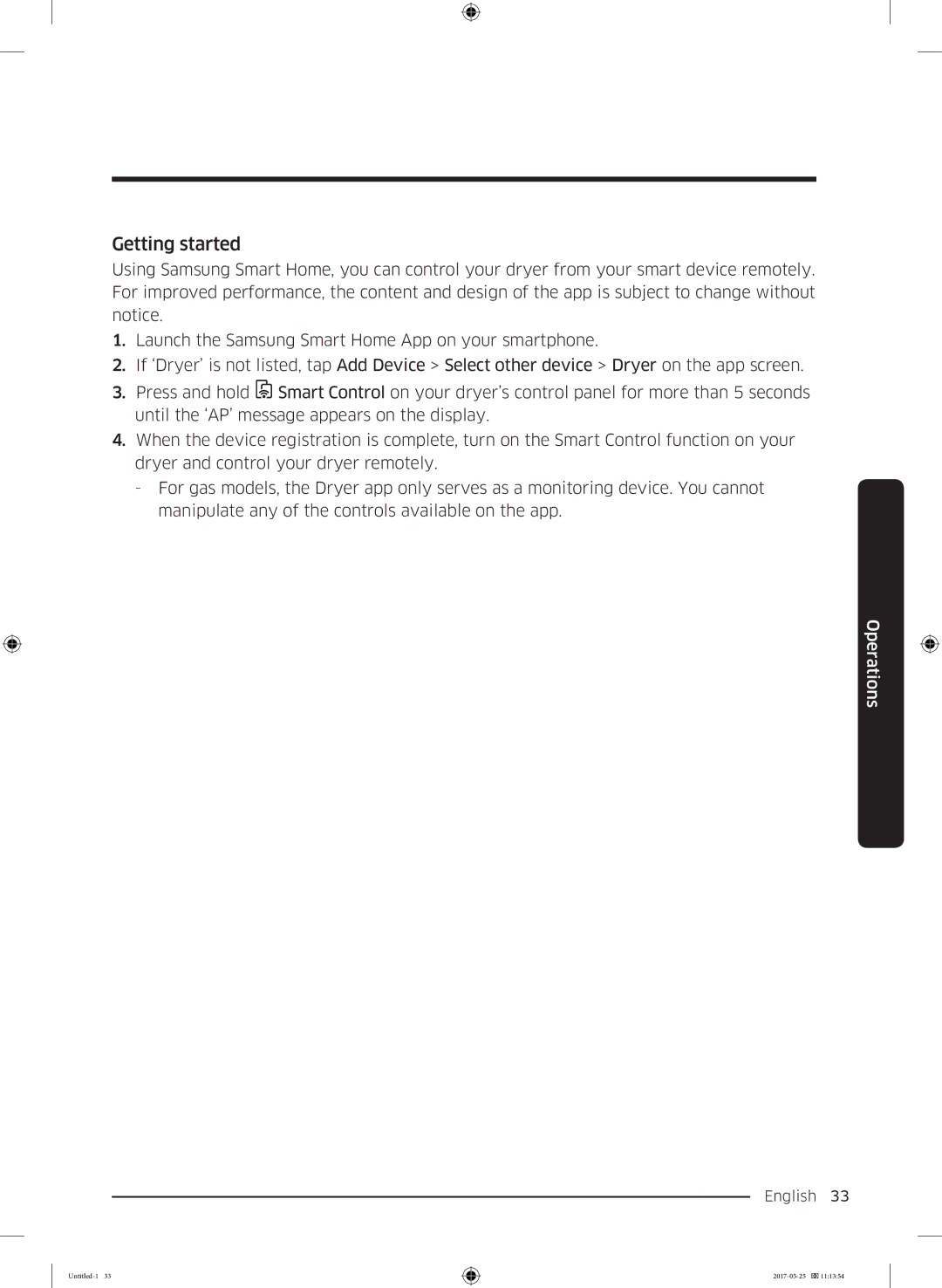 Samsung DV90M8204AW/EE manual Getting started 