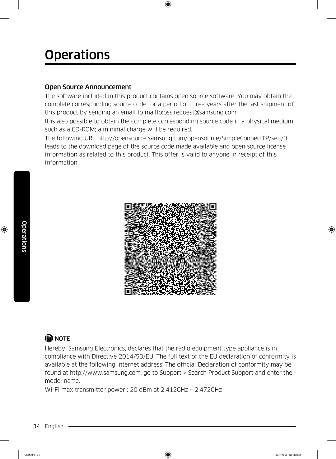 Samsung DV90M8204AW/EE manual Open Source Announcement 