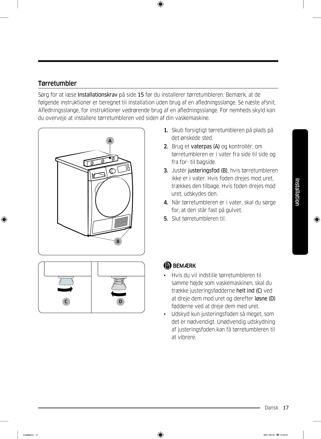 Samsung DV90M8204AW/EE manual Tørretumbler 