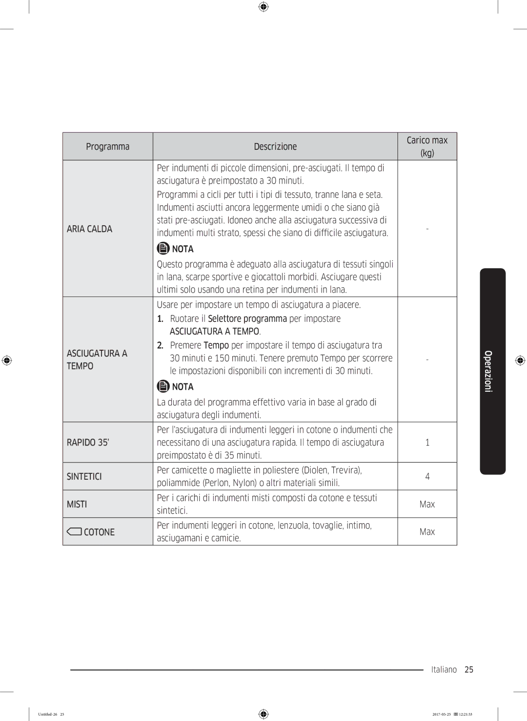 Samsung DV90M8204AW/ET manual Tempo 