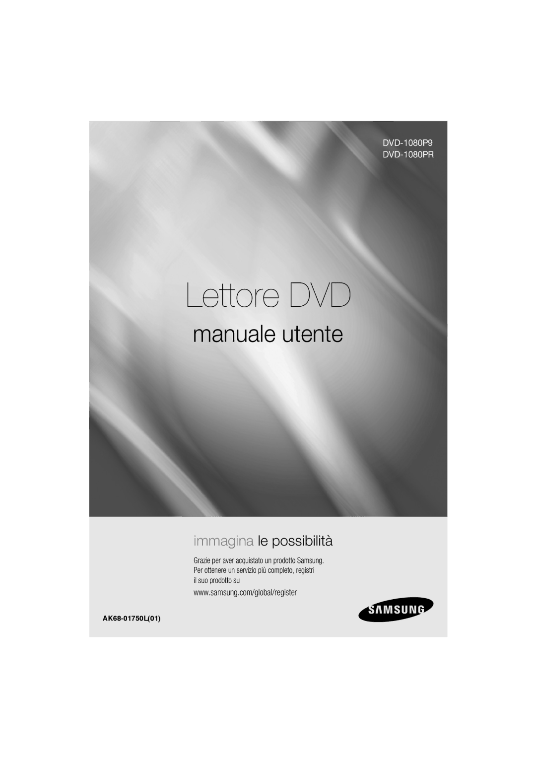 Samsung DVD-1080PR/XET, DVD-1080P9/XET manual Lettore DVD, AK68-01750L01 