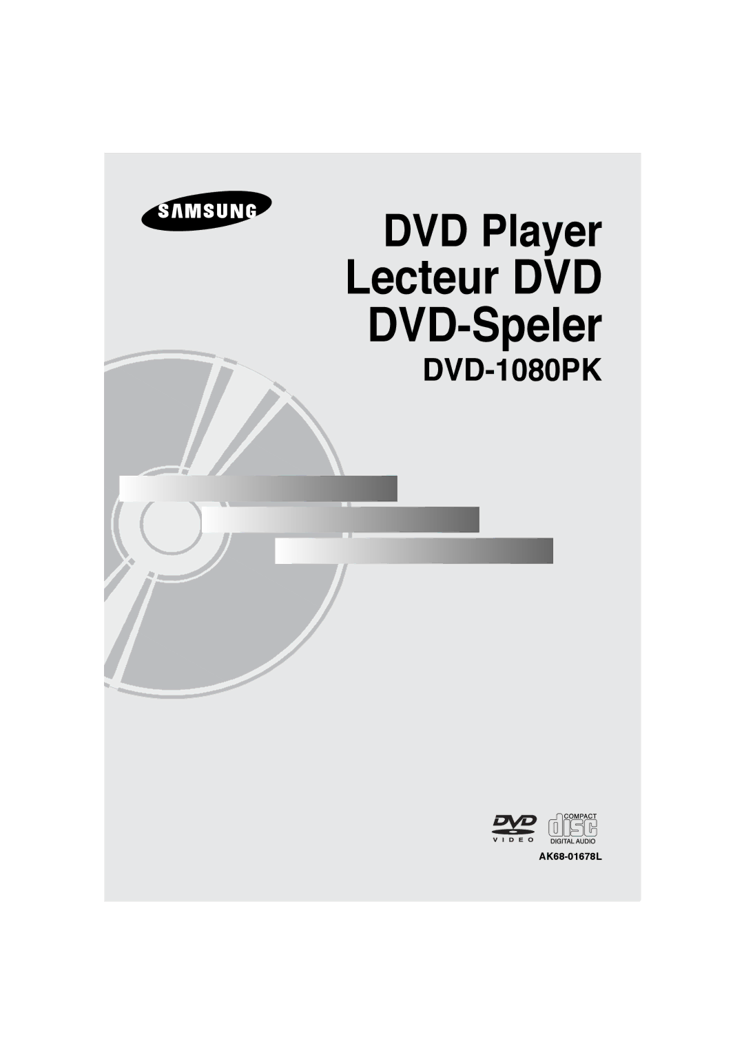 Samsung DVD-1080PK manual DVD Player, AK68-01678L 