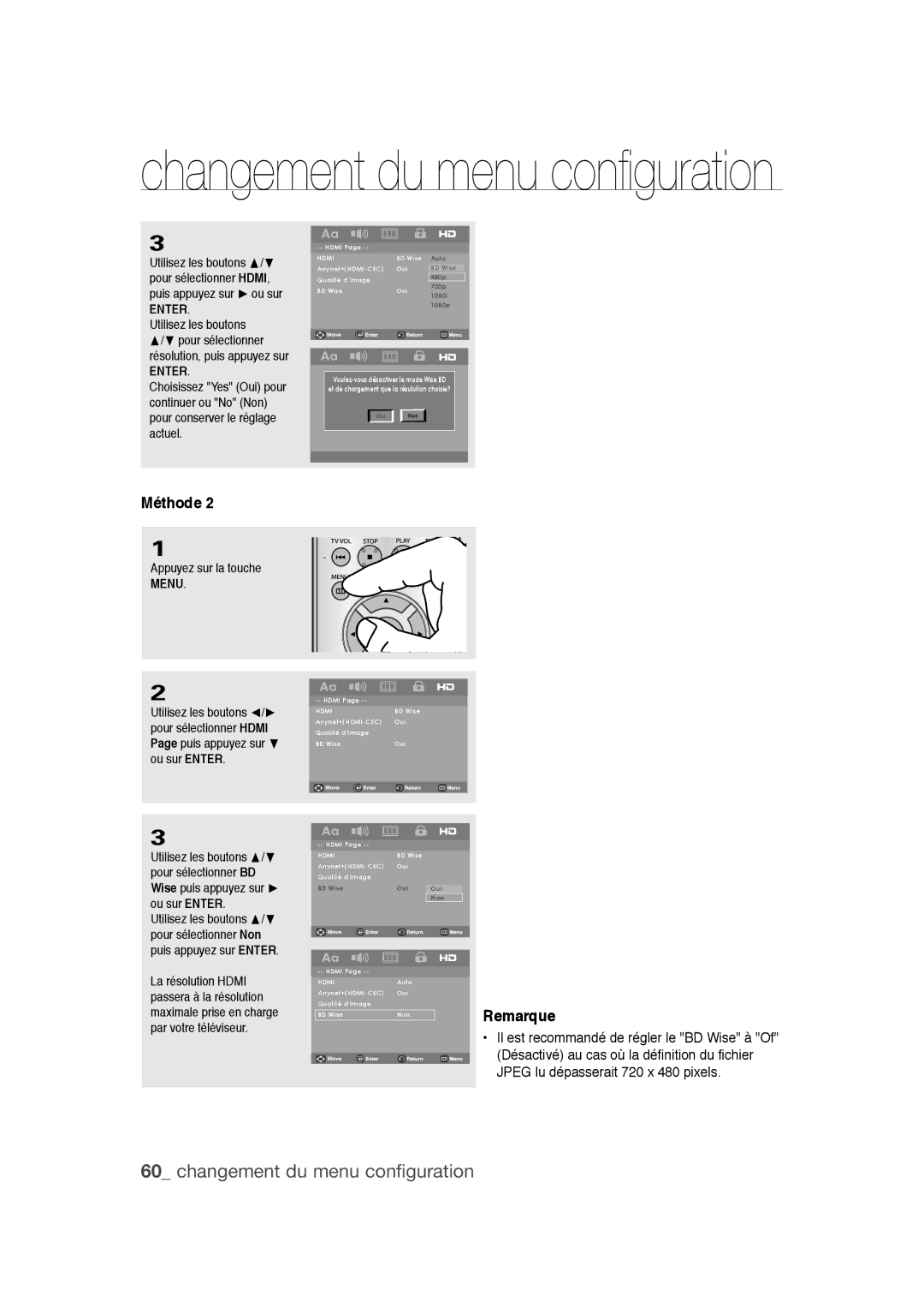 Samsung DVD-1080PR user manual Anynet+HDMI-CEC Oui Qualité dImage BD Wise 