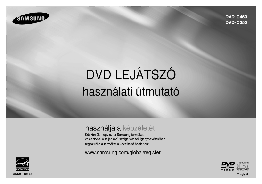 Samsung DVD-C350/XEO, DVD-C350/EDC, DVD-C450/XEF, DVD-C450/XEE, DVD-C350/XEE, DVD-C450/EDC manual DVD Lejátszó 