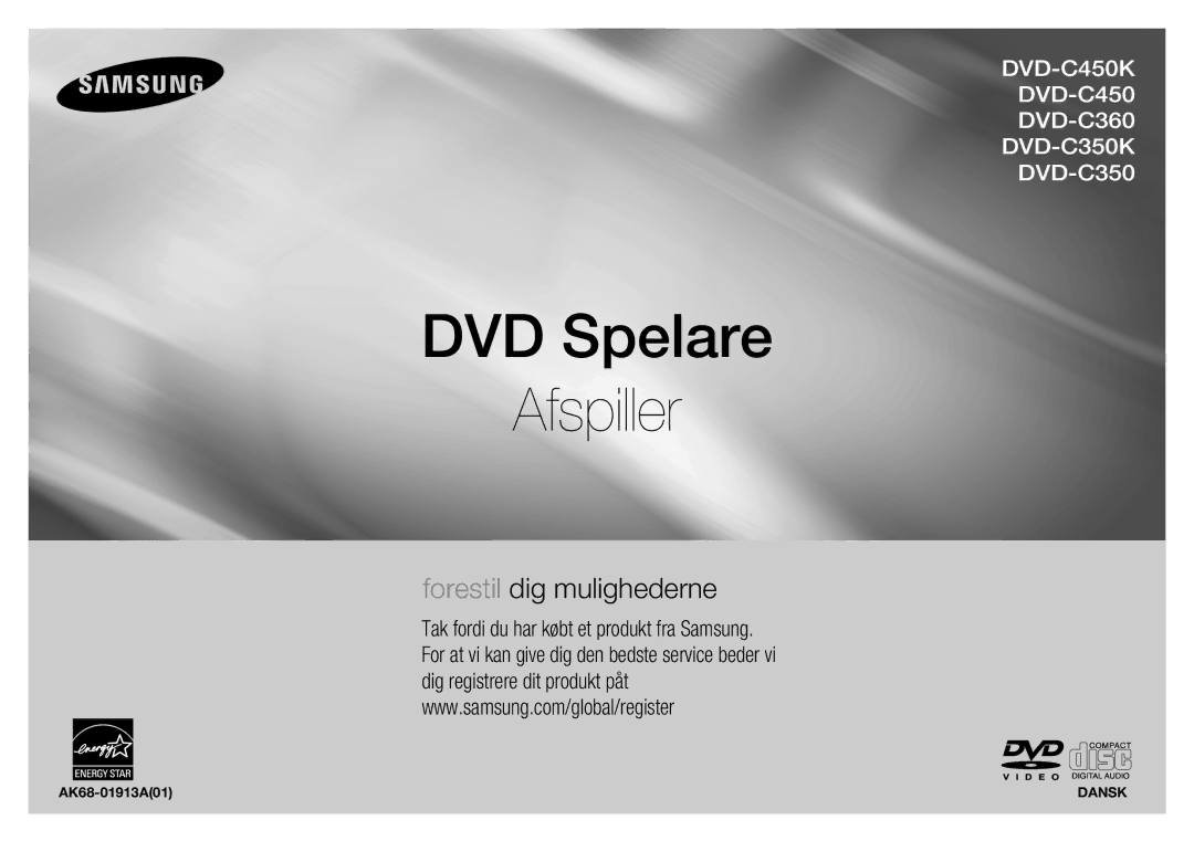 Samsung DVD-C350/XEE, DVD-C450/XEE manual DVD Spelare Afspiller 