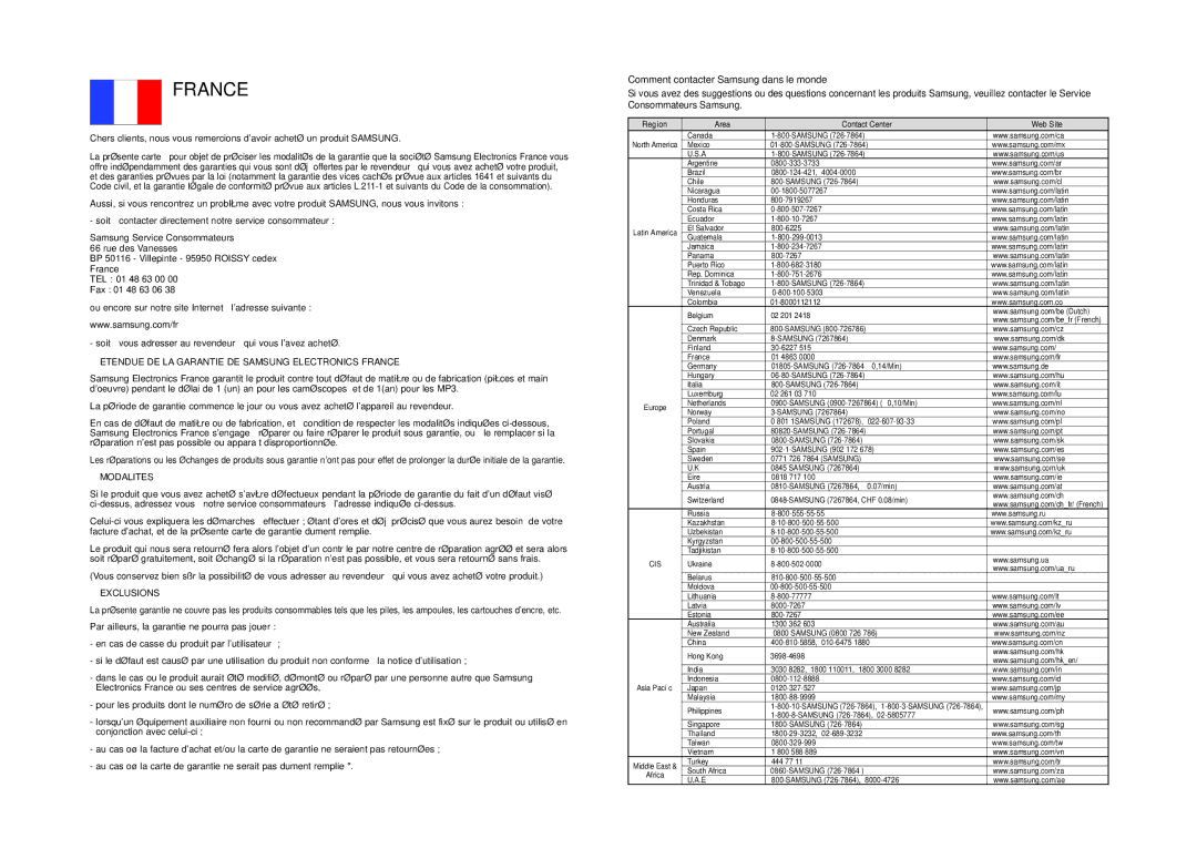 Samsung DVD-C550/XEF, DVD-C510/XEF manual France 