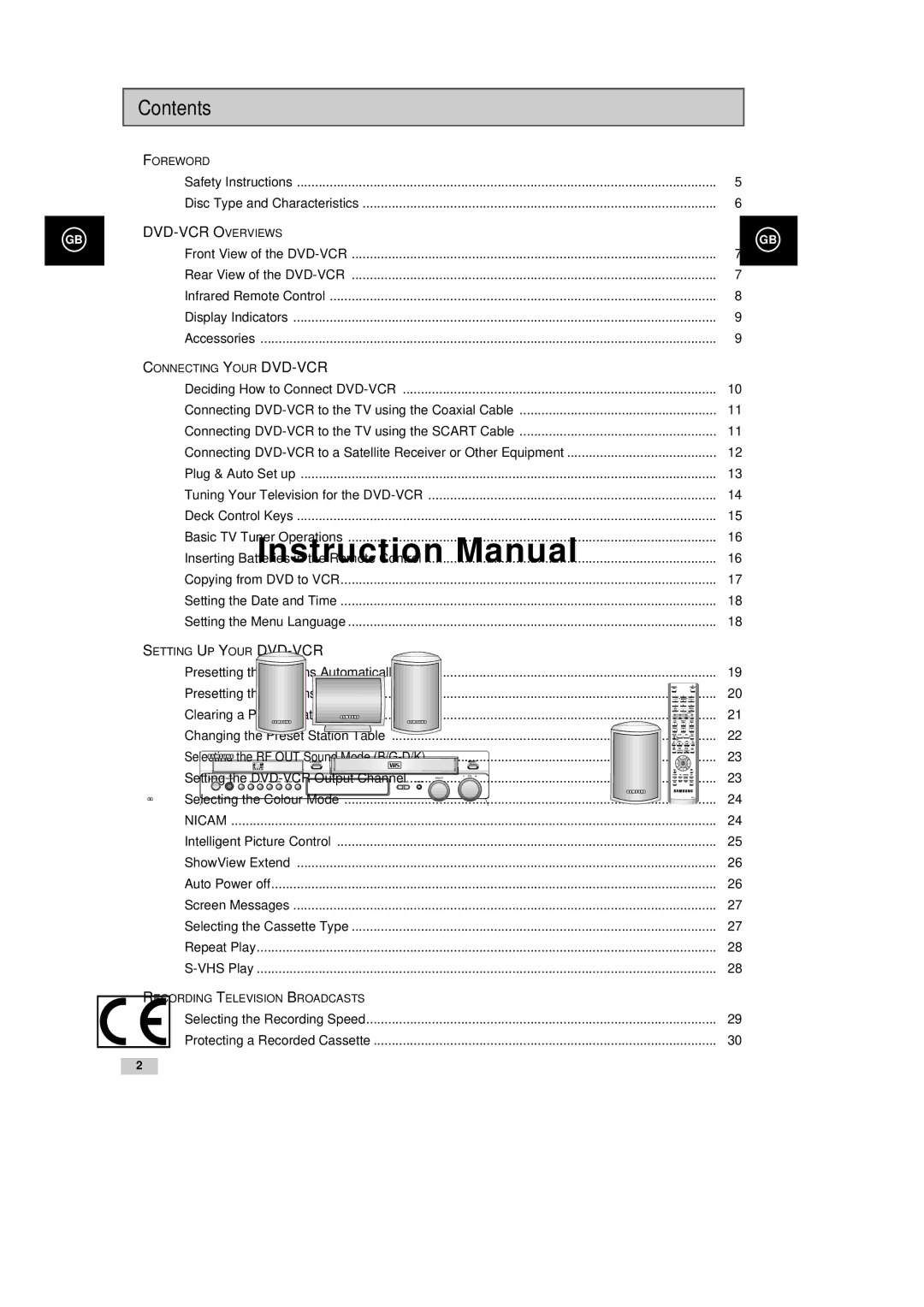 Samsung DVD-CM500H/XEF manual Contents 