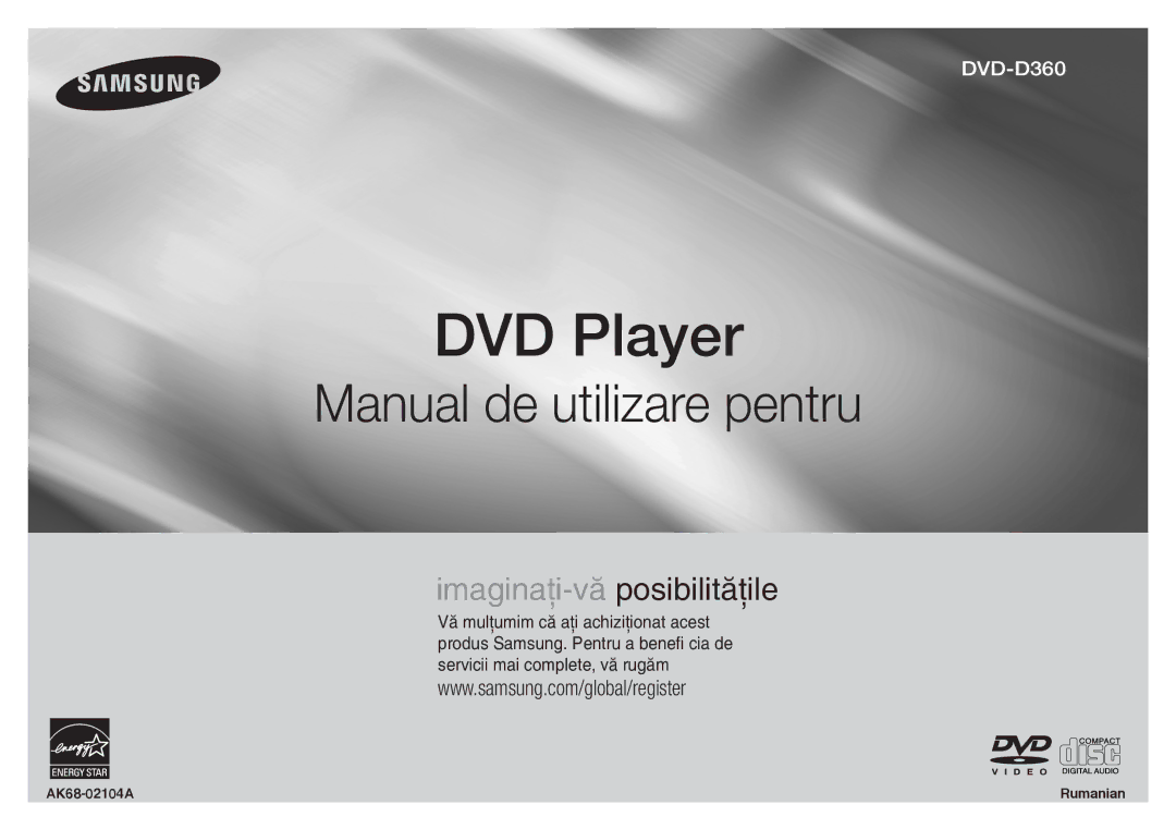 Samsung DVD-D360/EN manual DVD Player, Rumanian 